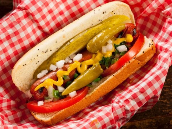 chicago style hot dog