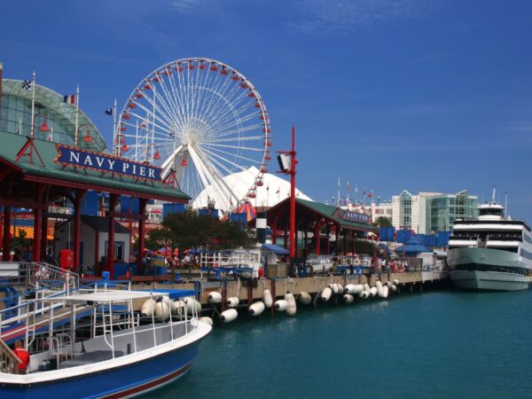 navy pier in chicago during spring break