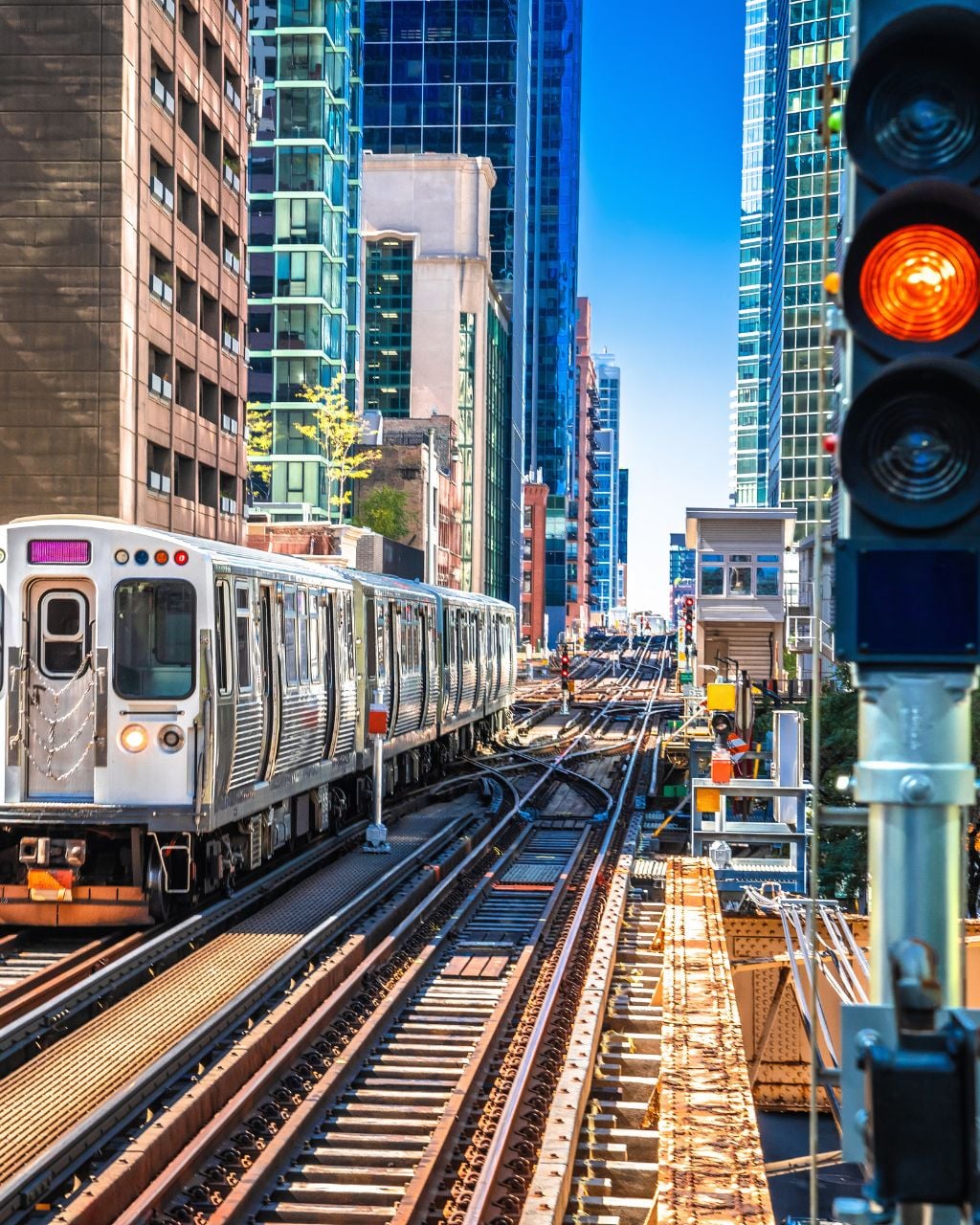 Restaurant-lined Randolph Street in West Loop Chicago